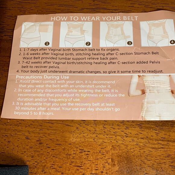 Postpartum recovery beltsSize XL. Two in package (not 3 as pic shows) - Picture 5 of 9